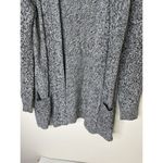 Faded Glory  Womans Size M Open Cardigan Sweater Long Sleeve Pockets Black White Photo 1