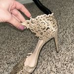 Klub nico moxie champagne laser cut heeled sandals women’s size 8 Gold Photo 3