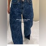 ZARA  Blue Bow Patterned Women Baggy Jeans 8727/013/400 Photo 2