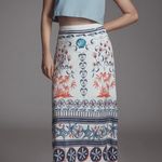 Farm Rio Printed Linen Blend Midi Skirt, Size XS Photo 2