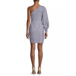 Parker  Striped One Shoulder Ruched Mini Dress New Photo 1