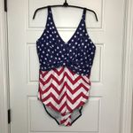 Unbranded Women's American Flag One Piece Bathing Suit, Patriotic Shirt‎ XL New Red Photo 1