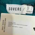 NEW Sovere Arlo Women's Green Long Sleeve Faux Wrap Shirt Blouse Top Size S Photo 2