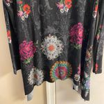 Desigual  Cronosk knit tunic top floral handkerchief hem black XL Photo 4