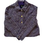 House of Harlow Women's 1960 Purple Blazer Chic Style Tweed Workwear Size M Photo 1