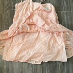 HYFVE Light Pink Eyelet mini tie sleeve babydoll Dress NWT size large Photo 3