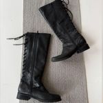 Sofft Black Leather Lace Up Tall Knee High Low Heel Riding Boots Size 7 Photo 13