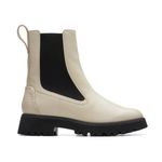 Clarks Stayso Rise Womens Ivory Leather Slip On Chelsea Boots Size: 8 NIB Photo 0