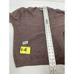 Womans Marled Brown Purple Long Sleeve Pullover Sweater XL Puff Sleeves Photo 6