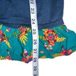 Matilda Jane Long Sleeve Mix Media Floral Twist Back Teal Sweater Top MEDIUM Photo 5