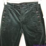 J Brand NEW Zion mid rise dark green velvet skinny pants in moorland, 24 Photo 6
