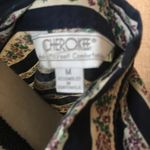 Cherokee Vintage 90s Western Style Floral Stripe Button Up Shirt Blue Purple M Photo 2