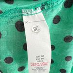Topshop Retro Polka Dot Mini A-Line Dress Green Black Size 6 Photo 11