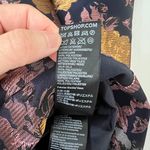 Topshop Deep V Neck Floral Navy Blue & Gold Brocade Dress Size 4 NWT Photo 9