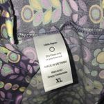 LuLaRoe Blouse Amy Purple Floral Pattern Button Down Short Sleeve Collar L BNWT Photo 6