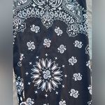 See You Monday  Women's Small Black  White Bandana‎ Print Boho Hippie Leggings Photo 5