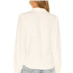 Amanda Uprichard Keely Twist Front Long Sleeve Crepe Blouse Ivory White Revolve Photo 2