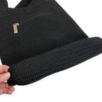 The Sak Solid Black Crochet Shoulder Bag Purse Photo 6