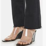 Mother The Hustler Patch Pocket Ankle Flare Jeans in Not Guilty 24 Black Photo 6