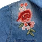 Lumiere Denim Embroidered Pearl Snap Button Down Shirt Western Cowgirl Blue Photo 6