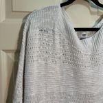 Old Navy Women’s Boat Neck Sweater Crochet See Through Tunic Off White Size XXL Photo 1