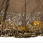 Umgee  brown miniskirt silver gold sequins‎ small Photo 3
