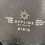 Aerie  The Hugger High Waisted Ribbed Black Legging Women’s Sz M Photo 2