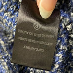 Velvet by Graham & Spencer Blue & Black Fringe Cardigan Sweater Blue Photo 4