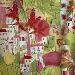 Talbots Sleeveless Dress Sz 8 Novelty Print Italy Italian Villa Floral Dancers Photo 6