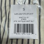 We Wore What Sleeveless Popover Shirt Crop Blouse Antique White Stripe Size S Photo 2