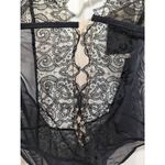 ZARA  lace tulle bodysuit black size Small Photo 2