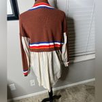 BUCKETLIST cardigan striped sweater medium Brown Photo 7