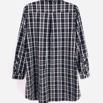 Maje Majé Grunge Leather Trimmed Black & White Plaid Flannel Shirt Size Large 12/14 Photo 4