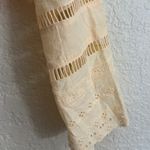 Kimchi Blue UO Light Peach Small Scarlett Eyelet Cropped Broderie Blouse Cream Photo 13