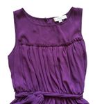Ann Taylor Loft Sleeveless Dress Size 6 Purple High Waist Belted Above The Knee Photo 1