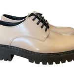 Maeve Anthropologie Oxford Leather Sand Tan Lace Up Shoes Size 8 Size 38 Photo 3