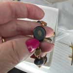 Vintage long 32” petrified wood, abalone, mother of pearl 60’s necklace Orange Photo 3