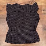 Philosophy Polka Dot Ruffle Flutter Sleeve Top - Black Photo 5