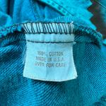 Sundance Vintage  Denim Jacket Southwestern Teal Aztec Print Acid Wash‎ USA Large Photo 3