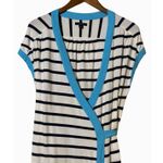 Nautica Dress Striped Cotton/Spandex Dress With Tie Waist Size Large Photo 2