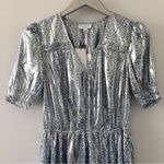 Current Air  Leopard Shine Midi Dress Blue NEW Photo 6