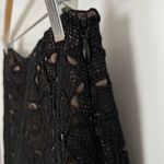 Diane Von Furstenberg DVF  Black Lace Leather Trim Barneys NY Mini Skirt Size 2 Photo 7