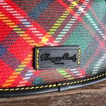 Dooney & Bourke Red Tartan Plaid Wristlet with Black Trim, 6", Snap Closure Photo 3