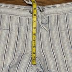 Per Se Linen Blend White and Blue Cargo Shorts Relaxed Fit Size Medium Photo 8