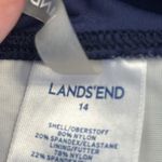 Lands' End  Navy Blue White Bikini Bottom Swimsuit Size 14 EUC #1199-PHX Photo 4