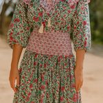 Diane Freis Original Georgette Maxi Dress Bohemian flower Floral Printed Multiple Size M Photo 0