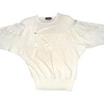 Counterparts Vintage Ivory Boho Sweater With Embroidered Floral Design Size S Photo 9