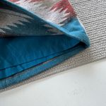 American Eagle Blue Gray Red Aztec Print Wool Blend Western Mini Skirt Size 8 Photo 3