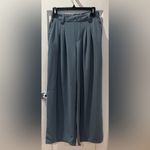 Halara High Waisted Pocket Wide Leg Waffle Work Pants Size S Blue Photo 1