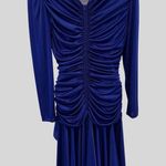 Abby Kent VTG 80s Evening Gown Prom Formal Party Dress Old Hollywood Glam Blue Size 10 Photo 1